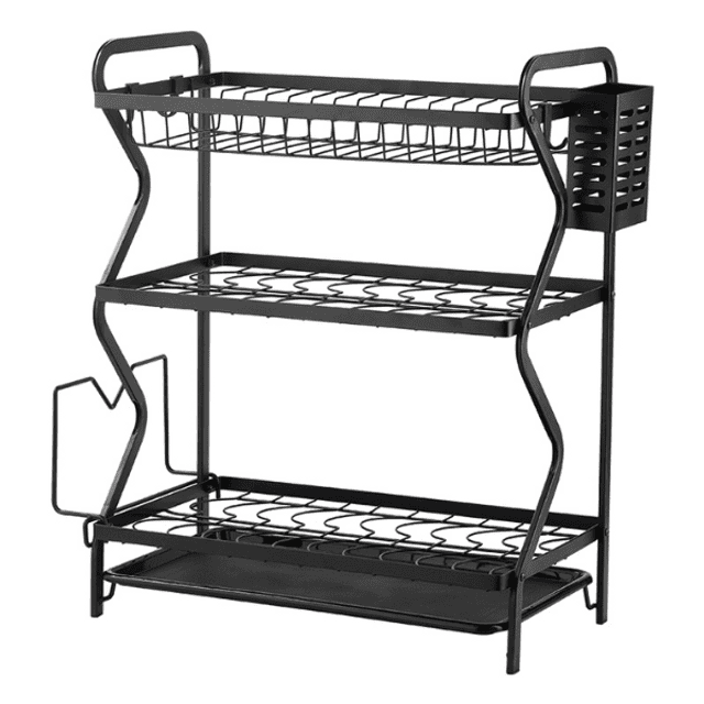 Metal Dish Drainer Holder, Dish Bowl Draining Storage Rack, Chopstick Cage with Drainboard for Kitchen Countertop, Bowls Plates Kitchenware Dish Drying Shelf Organizer Metal Dish Drainer Holder, Dish Bowl Draining Storage Rack, Chopstick Cage with Drainboard for Kitchen Countertop, Bowls Plates Kitchenware Dish Drying Shelf Organizer